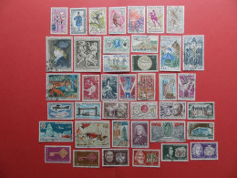 FRANCE OBLITERES : ANNEE  COMPLETE 1968 SOIT 40 TIMBRES POSTE - 1960-1969