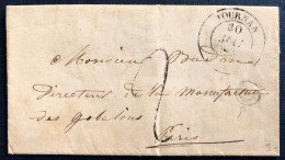 France, TAD TOURNAN 30.5.1848 Sur Lettre Pour Paris - (N762) - 1801-1848: Vorläufer XIX