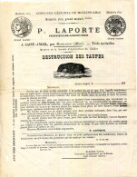 PUBLICITE.03.SAINT ANGEL.DESTRUCTION DES TAUPES.P.LAPORTE PROPRIETAIRE-AGRICULTEUR. - Non Classés