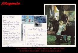 EUROPA. FINLANDIA. ENTEROS POSTALES. TARJETA POSTAL CIRCULADA 2017. ESPOO. FINLANDIA-CIENFUEGOS. CUBA. NAVIDADES - Brieven En Documenten