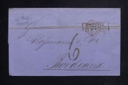 POLOGNE - Lettre De Stettin (Régime Allemand) Pour La France En 1860 - L 143999 - ...-1860 Préphilatélie