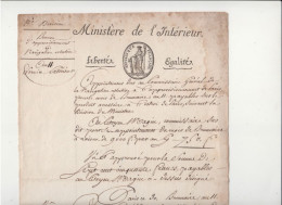 AN 11-Brumaire- Appointements Dus Au Commissaire Général De La Navigation Relative à L'approvision De Paris - Manuscripts