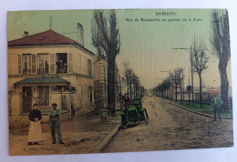 Bobigny - Rue De Romainville Au Quartier De La Folie - Jolie Carte Toilée - Superbe Auto, Voiture Décapotable - Bobigny