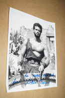 RARE,Steve Reeves Grande Photo Originale Avec Autographe , 25 Cm. Sur 20,5 Cm Pour Collection - Dédicacées