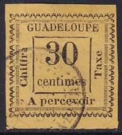 Guadeloupe 1884 Sc J10 Yt Taxe 10 Postage Due Used Small Thin Good Margins - Timbres-taxe