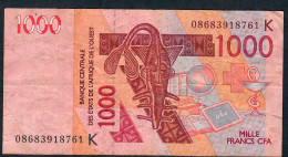 W.A.S.  SENEGAL    P715Kf 1000 FRANCS (20)08 2008  Signature 34    AVF NO P.h. - West-Afrikaanse Staten