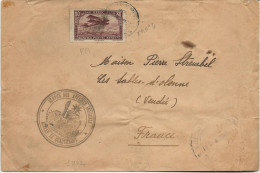 MAROC - LETTRE AFFRANCHIE POSTE AERIENNE  N° 7  CAD 1932 -+ CACHET SERVICE DES AFFAIRES INDIGENES -BUREAU DE OUAOUIZEUHT - Cartas & Documentos