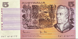 Australia 5 Dollars, P-44d (1983) - UNC - 1974-94 Australia Reserve Bank (papier)