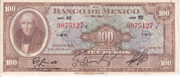 BILLETE DE MEXICO DE 100 PESOS DEL 26 DE JULIO DE 1950 (BANKNOTE) - Mexique