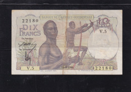 AOF French West Africa 10 Fr 1946 Fine See Scan - Other - Africa