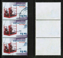 AUSTRALIAN ANTARCTIC TERRITORY   Scott # L 105 USED STRIP Of 3 (CONDITION AS PER SCAN) (Stamp Scan # 930-2) - Gebraucht