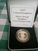 Great Britain UK 1997  £2 Two Pound Coin - Piedfort Silver Proof - Nieuwe Sets & Proefsets