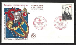 FRANCE. N°1433-4-1 Sur 2 Enveloppes 1er Jour De 1964.Napoléon/Au Profit De La Croix-Rouge. - Napoléon