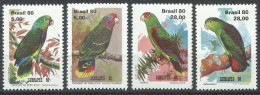 Parrots - 1980 - Brazil - MNH - Complete Set - Birds - Pappagalli & Tropicali