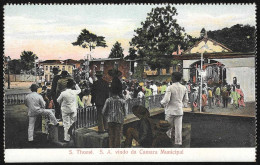 Postal S. Tomé E Principe - S. Thomé - Sua Alteza Vindo Da Camara Municiapl - CPA Anime Etnic - Sao Tome Et Principe