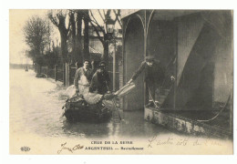 CP VAL D'OISE - ARGENTEUIL - CRUE DE LA SEINE - RAVITAILLEMENT - Floods