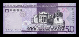 República Dominicana 50 Pesos Dominicanos 2016 Pick 189c Low Serial 92 Sc Unc - Repubblica Dominicana