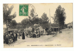 CP VAL D'OISE - BEZONS N°134 QUAI DE SEINE - LE MARCHE - Marchés