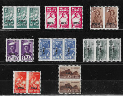 South Africa - 1942-44 Small War Effort Set (*) # SG 97-104 , Mi 153-166 - Neufs