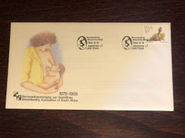 SOUTH AFRICA OFFICIAL COVER 1988 YEAR  BREASTFEEDING ASSOCIATION HEALTH MEDICINE - Covers & Documents