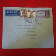 LETTRE INDE POUR TROYES - Storia Postale