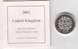 Great Britain UK 2002 £1 One Pound Coin - Silver Proof - Nieuwe Sets & Proefsets