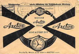 Postal Cheque 1955 Allemagne Lettre Illustre " Arctos " Voir 2 Scan - Horlogerie