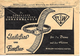 Postal Cheque 1955 Allemagne Lettre Illustre " Elastofixo " Voir 2 Scan - Orologeria