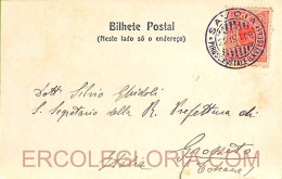 Ad6127 - BRAZIL - POSTAL HISTORY - POSTCARD To ITALY Aboard PIROSCAFO "SAVOIA" 1906 - Covers & Documents
