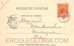 Ad6129 - BRAZIL - POSTAL HISTORY - POSTCARD To ITALY - Conductor Petropolis 1904 - Briefe U. Dokumente