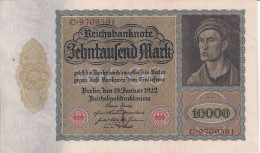 BILLETE DE ALEMANIA DE 10000 MARK DEL AÑO 1922 EN CALIDAD EBC (XF) (BANKNOTE) - 10000 Mark