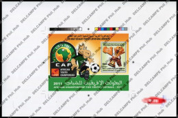 LIBYA 2011 (NOT ISSUED) "CAF Youth Football" Souvenir-sheet Cromalin Proof *** BANK TRANSFER ONLY *** - Afrika Cup