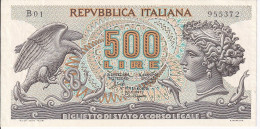 BILLETE DE ITALIA DE 500 LIRAS DEL AÑO 1966 SIN CIRCULAR (UNC)  (BANKNOTE) MEDUSA - 500 Liras