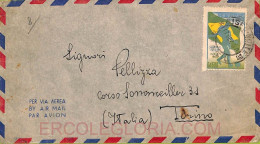 Ad6144 - BRAZIL - POSTAL HISTORY - AIRMAIL COVER  -  1950 Sport  FOOTBALL - Storia Postale