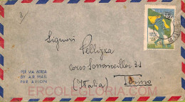 Ad6144 - BRAZIL - POSTAL HISTORY - AIRMAIL COVER  -  1950 Sport  FOOTBALL - Covers & Documents