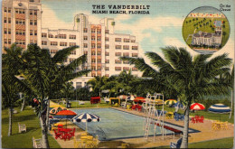 Florida Miami Beach The Vanderbilt Hotel & Swimming Pool 1949 Curteich - Miami Beach