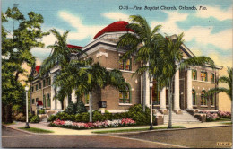 Florida Orlando First Baptist Church Curteich - Orlando