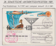 Russia Antarctic Expedition  SAE 26 Flight From Molodeshnaja (14.2) To Leningrad (25.2.1981) (UR169) - Vols Polaires