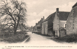 Cherré - Route , La Sortie De La Ville Pour Rejoindre La Grand Route Nationale Vers Sceaux - Circuit De La Sarthe 1906 - Other & Unclassified