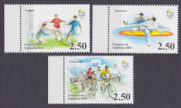 2016 Tajikistan  736-738 2016 Olympic Games In Rio De Janeiro 7,50 € - Eté 2016: Rio De Janeiro