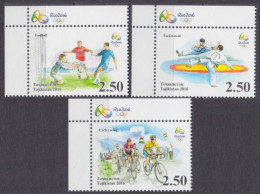 2016 Tajikistan  736-738+Tab 2016 Olympic Games In Rio De Janeiro 7,50 € - Estate 2016: Rio De Janeiro