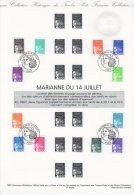 (Sous La Faciale = 6.41 €) " MARIANNE DU 14 JUILLET " Sur Document Officiel De 1997 12 Valeurs DPO A SAISIR ! - 1997-2004 Marianne (14. Juli)