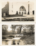 4 Real Photo Belvidere Community Building , Mill Race , Scene Park ,  Dam - Andere & Zonder Classificatie