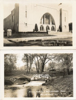 4 Real Photo Belvidere Community Building , Mill Race , Scene Park ,  Dam - Other & Unclassified