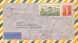 Ad6145  - BRAZIL - POSTAL HISTORY - AIRMAIL COVER  To ITALY  1950's - Storia Postale