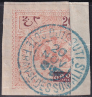 Obock 1901 Sc 52a Yt 53a Left Half Used On Piece Nice Cancel - Used Stamps