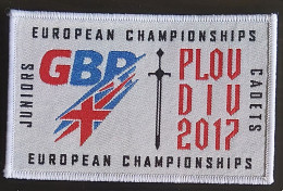 2017 World Cadets And Juniors Fencing Championships Plovdiv Bulgaria PATCH - Scherma