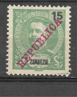 Portugal Moçambique Zambézia 1911 D. Carlos, Com Sobrecarga «REPUBLICA» Af 58 - Sambesi (Zambezi)