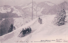 Sport D'hiver à Caux VD, Descente En Bobsleigh (charnaux 5952) - Sports D'hiver