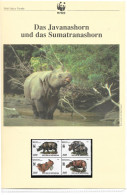 1125c: Indonesien 1996, WWF- Ausgabe Java- Und Sumatra- Nashorn, 4- Teilige Serie **/ FDC/ Maximumkarten (3 Scans) - Rhinocéros